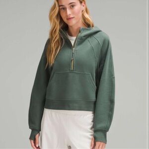 Lululemon Dark forest and gold scuba hoodie